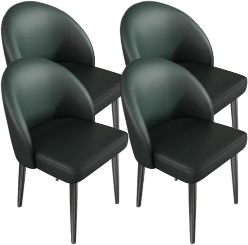 Vista 37 de YVYKFZD Juego de sillas de comedor, silla de comedor de cuero con respaldo curvo, sillas de cocina sin brazos, silla auxiliar tapizada cómoda