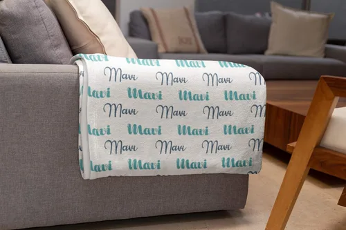 Vista 5 de Mantas con nombre personalizadas para bebés, niños y adultos. Manta con nombre personalizado del nombre del bebé. Manta con nombre personalizada