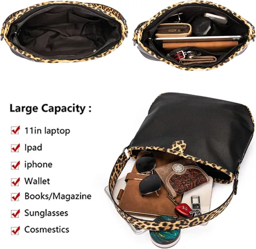 Vista 5 de Montana West Bolsos Hobo para mujer bolsos de mano y bolsos clásicos simples con asa superior
