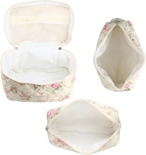 Vista 5 de NATINSA Bonita bolsa de maquillaje para mujer (2 unidades), bolsas de cosméticos de viaje, bolsa organizadora de artículos de tocador con diseño 21