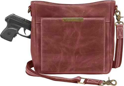 Vista 5 de Gun Tote'n Mamas - Organizador de cuerpo cruzado con diseño de búfalo envejecido