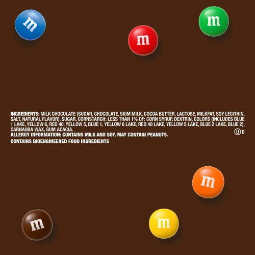 Vista 8 de M&M'S Caramelos de chocolate con leche, tamaño de fiesta, bolsa de 38 onzas