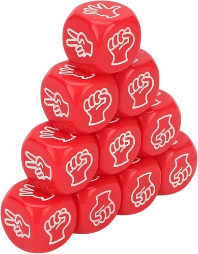 Vista 4 de Juego de dados educativos, 10 unidades, 0.79 x 0.79 x 0.79 pulgadas, 6 caras, juego de dados educativos para adivinar, color brillante para fiestas