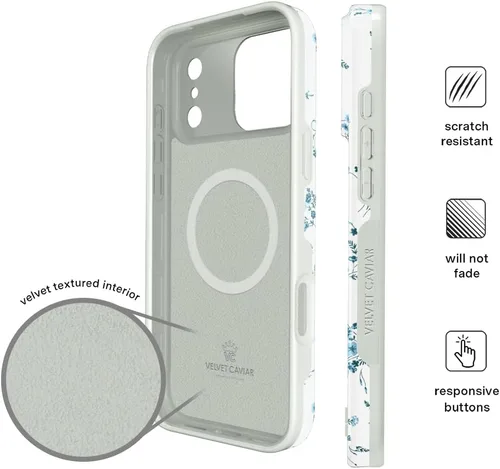 Vista 1320 de VELVET CAVIAR Funda para iPhone 15, compatible con MagSafe, probada contra caídas de 10 pies, fundas protectoras de diseño, leopardo color rosa