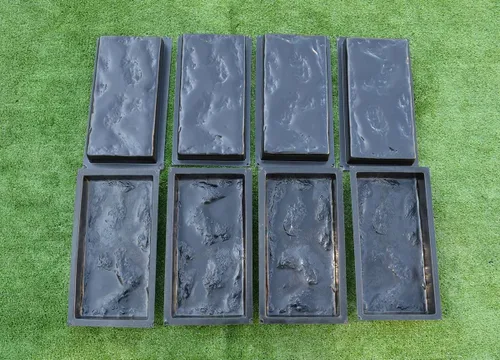 Vista 3 de SvitMolds 8pcs moldes de plástico de fundición de hormigón pavimentación caminos jardín pavimento piedra patio # S33