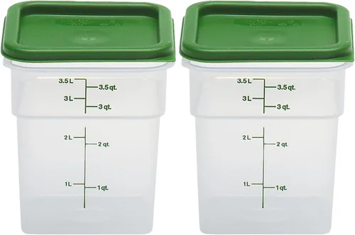 Vista 8 de Cambro Contenedor para almacenamiento de alimentos - Serie Clásica Cuadrada - 2 QT (cuartos) - Grado comercial para preparación de alimentos