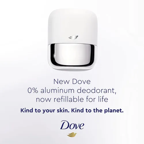 Vista 8 de Dove Kit de inicio de desodorante recargable 0% aluminio coco y jazmín rosa desodorante libre de aluminio 1.13 oz