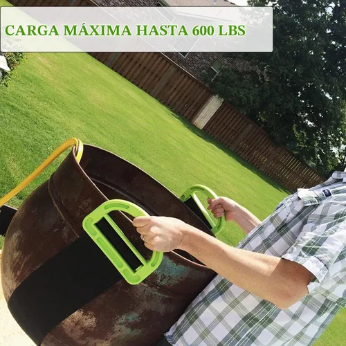 Vista 4 de Correas móviles, paquete de 2 correas de elevación móviles con mango ajustable para 1 persona para mover muebles, electrodomésticos, objetos