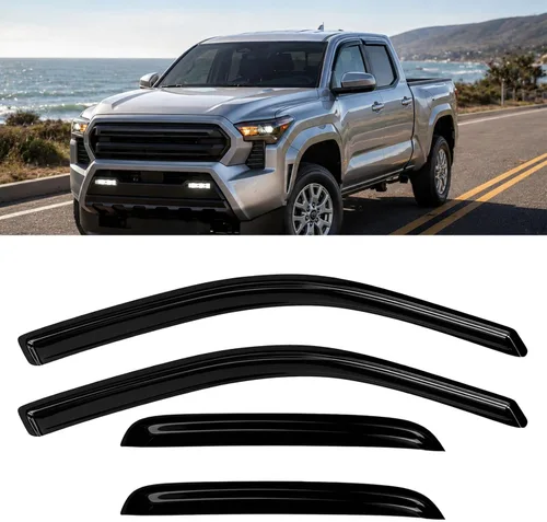 Vista 51 de Protectores de lluvia de ventana para Ford F150 SuperCab 2004-2014 2 piezas deflector de ventana para 09-14 F-150 con 2 puertas delanteras