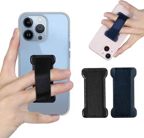 Vista 30 de Soporte de agarre para teléfono de mano, soporte universal para teléfono con correa para dedo, agarre para selfie compatible con la mayoría de 3