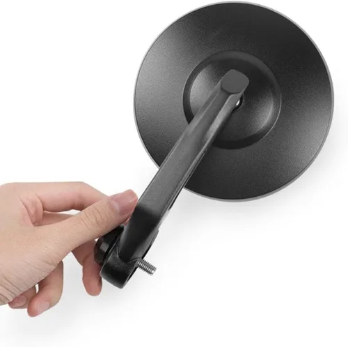 Vista 21 de KiWAV Espejos de extremo de barra de motocicleta Bob negro compatible con manillar roscado M6