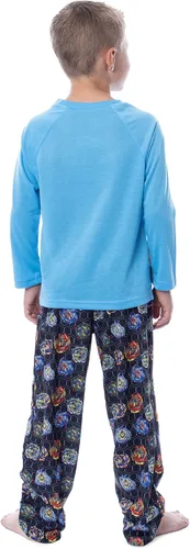 Vista 2 de INTIMO Beyblade Burst - Conjunto de pijama raglán para dormir con camiseta giratoria para niño