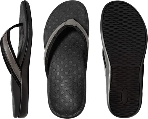 Vista 11 de LLSOARSS - Sandalias con soporte para el arco para pies con fascitis plantar, las mejores chanclas ortopédicas para pies planos o dolor en el talón