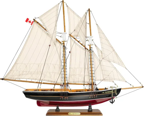 Vista 8 de SAILINGSTORY Velero de madera Modelo Barco Bluenose 1/110 Escala Réplica Pequeño