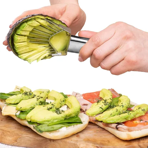 Vista 4 de Herramientas de cocina de acero inoxidable NewlineNY: ayudante de frutas 3 piezas