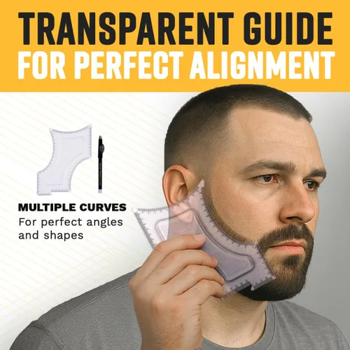 Vista 2 de Múltiples herramientas de corte para formar barba de Cut Buddy, plantilla de corte de pelo, guía para corte de bigote