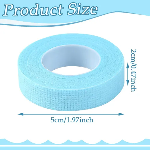 Vista 4 de UPINS 24 rollos de cinta de pestañas, cinta de tela microporosa transpirable para suministros de extensión de pestañas (verde) Self Adhesive