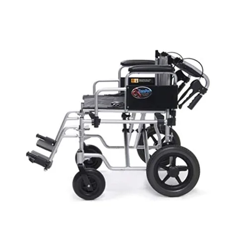 Vista 7 de Everest & Jennings - Silla de ruedas de transporte bariátrico, silla plegable extra ancha con asiento de 24 pulgadas para adultos y personas mayores