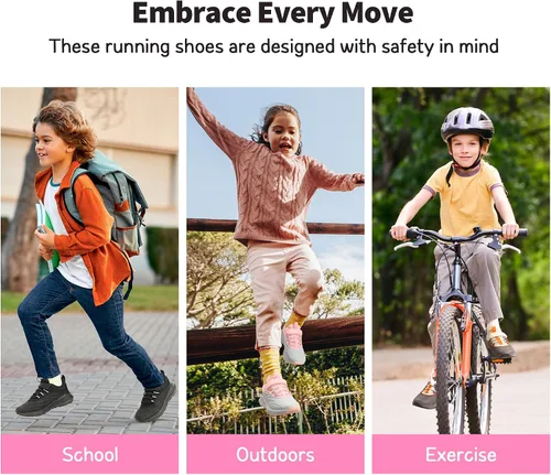 Vista 8 de DREAM PAIRS Zapatos deportivos para niños y niñas, para correr, atléticos, protectores, para caminar, serie Durastep para niños pequeños y grandes