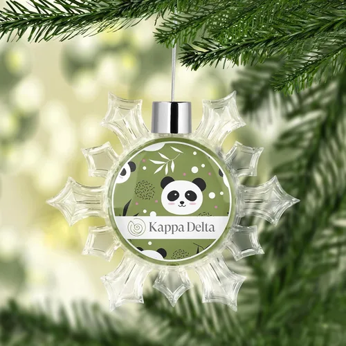 Vista 2 de Kappa Delta Sorority - Adorno para árbol de Navidad, diseño de copo de nieve, decoración para fiesta de árbol, hogar, vacaciones (Kappa Delta #10)