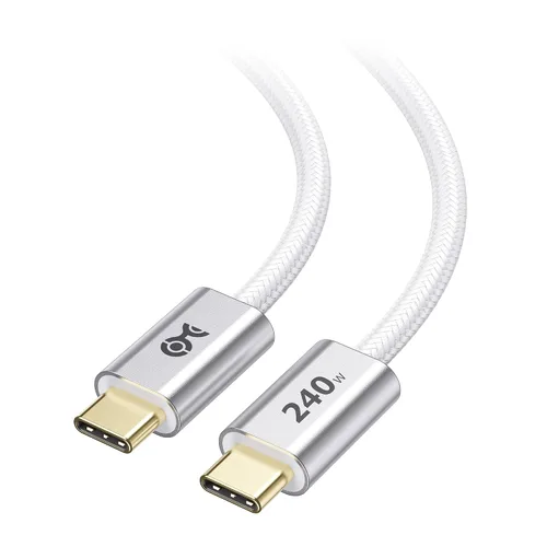 Vista 7 de Cable Matters Cable trenzado de carga rápida USB C de 240W - 3 pies, cable USBC a USBC, sin video, cable de carga rápida de 240W tipo C compatible