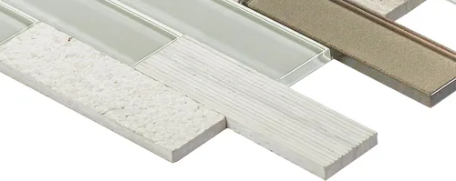 Vista 4 de Daltile SimplyStick Mosaix Mosaix - Mosaico de ladrillo de 1.25 x 4 pulgadas para despegar y pegar de piedra caliza y vidrio, color blanco chenilla