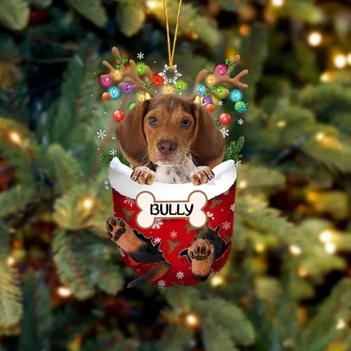 Vista 39 de IZI POD Affenpinscher Adorno de Navidad personalizado para perro, adorno de bolsillo de nieve para perro para árbol de Navidad, adorno acrílico
