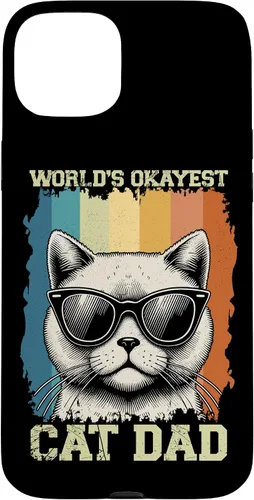 Vista 9 de World's Okayest Cat Dad Cat Lover Animal Father's Day Parent Case for iPhone 16