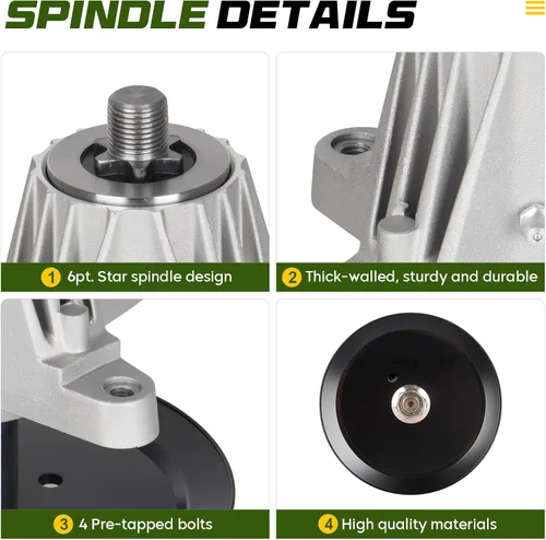 Vista 3 de Conjunto de husillo 918-04865 618-04636A de 46 pulgadas para Cub Cadet LTX1045 LTX1046 para MTD LT2000 LT2200 LT2500, para 618-04865 918-04865A