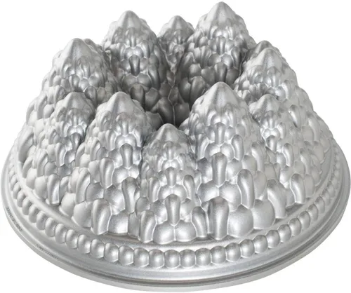 Vista 5 de Nordic Ware Alpine Forest - Molde para pan, color plateado brillante, capacidad de 6 tazas