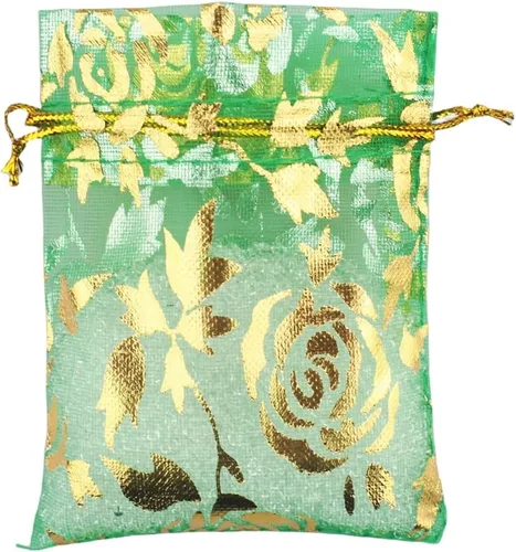Vista 19 de QIANHAILIZZ Paquete de 100 bolsas de regalo de organza con forma de corazón de flores de 2.8 x 3.5 pulgadas, bolsa de regalo para dulces, bolsa