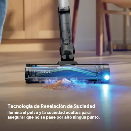Vista 3 de Aspiradora inalámbrica Shark PowerPro Reveal Plus, tecnología FloorDetect y Dirt-Reveal, filtro HEPA, para alfombra y suelo duro, recargable