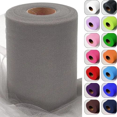 Vista 36 de Rollos de tela de tul verde ácido de 6 pulgadas por 100 yardas (300 pies) Cinta de tul para tutú, falda, envoltorio de regalo, decoración de boda