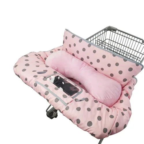 Vista 12 de Funda para carrito de compras para bebé/niño, acogedora funda para silla alta, nave espacial azul