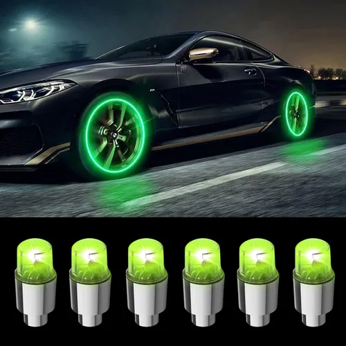Vista 12 de 20 PIEZAS Tapas Fluorescentes para Vástago de Válvula de Neumático - Cubiertas Luminosas para Neumáticos de Vehículos Universales - Accesorios