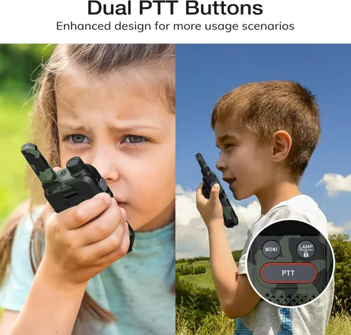 Vista 3 de BAOFENG GT-18 Walkie Talkies para niños y adultos, radio bidireccional FRS recargable de largo alcance sin licencia, batería de 1500mAh, 22 canales