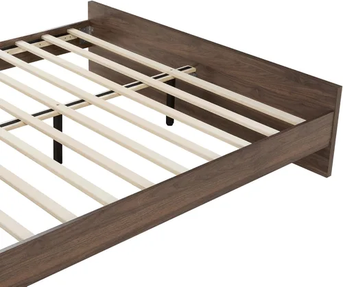 Vista 13 de KISLOT Juego de dormitorio de 3 piezas, marco de cama y 2 mesitas de noche Nogal