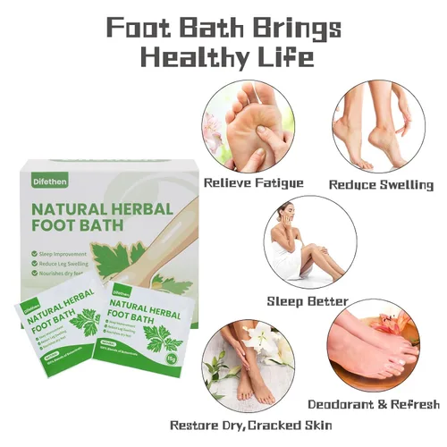 Vista 4 de Remojo natural para pies de artemisa/ajenjo, bolsa de baño de pies de jengibre linfático, spa para pies antihinchazón que promueve el metabolismo
