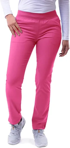 Vista 12 de Adar Pro Scrubs para mujeres - Pantalones de uniforme médico tipo yoga de pierna ajustada Peltre