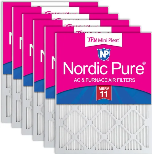 Vista 86 de Nordic Pure 20x20x1 (Tamaño real: 19 1/2 x 19 1/2 x 3/4) Filtros de aire para caldera/aire acondicionado Poly Green MERV 6 – Reduce el polvo