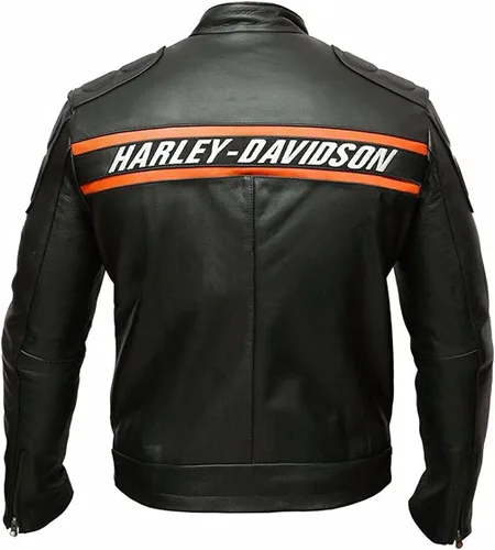 Vista 3 de Goldberg - Chaqueta de cuero de vaca para motocicleta, color negro Screaming Eagle (XXL, pecho del cuerpo 46 pulgadas entre 48 pulgadas), Negro