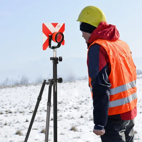Vista 8 de Trípode Bípode de Liberación con Pulgar para Topografía, Trípode Bípode de Aluminio para Postes Prismáticos o Postes GPS de Estación Total GPS GNSS