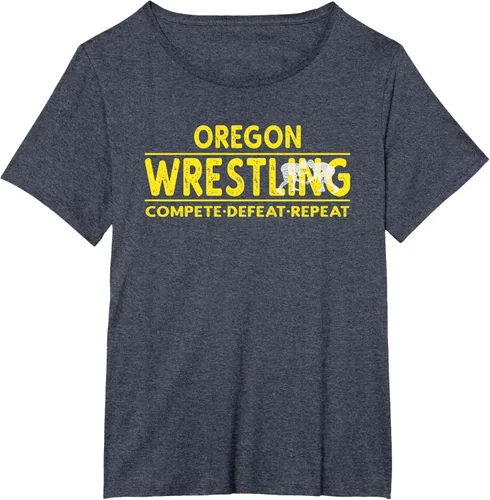 Vista 83 de Oregon Wrestling - Camiseta para competir, derrota, repetir