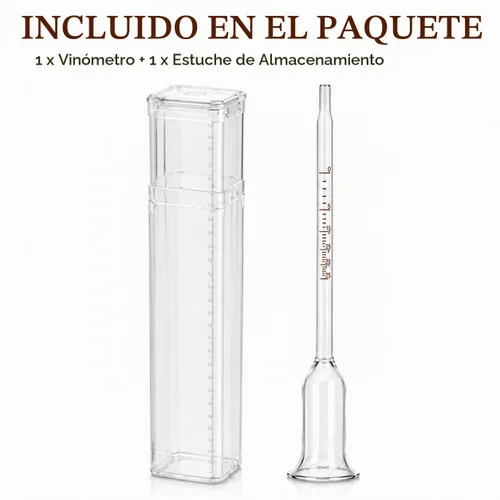 Vista 4 de Vinómetro para vino, 0-25% probador de medidor de alcohol para medir el porcentaje de alcohol en el vino