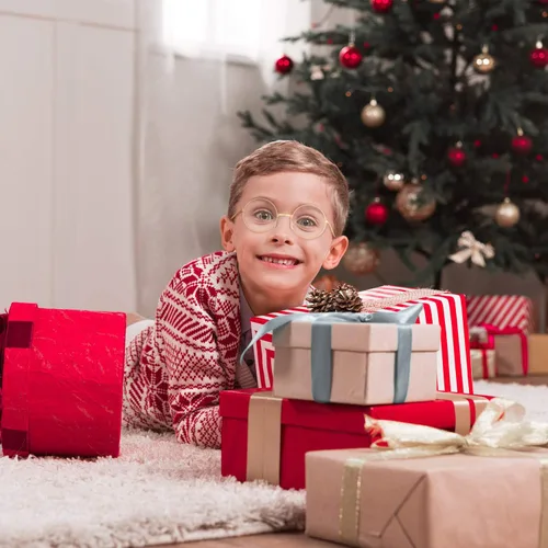 Vista 5 de Frienda 3 pares de anteojos de disfraz de anciano, lentes de Papá Noel, lentes redondos dorados, lentes transparentes para hombres y mujeres