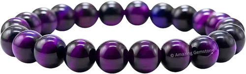 Vista 697 de Amazing Gemstone Crystal Bracelet for Women Men's Gifts - Protection Healing Crystal Bracelet - 8mm Gemstone Beaded Stretchable Bracelet Pulseras
