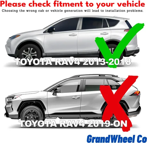 Vista 2 de Deflectores de ventana tintados ahumados con cinta adhesiva para ventana lateral, deflectores de lluvia compatibles con Toyota RAV4 2013-2018 - 4