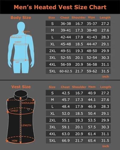 Vista 6 de Venustas Chaleco calefactado para hombre con batería de 7.4 V, chaleco de caza con calefacción