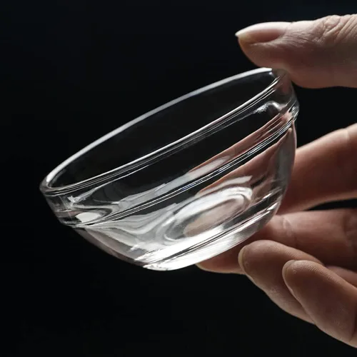 Vista 3 de Cuencos de inmersión de salsa de soja de vidrio transparente, platos de acompañamiento para aperitivos, sushi, aperitivos, frutas, postre, 3 pulgadas
