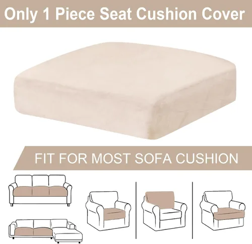 Vista 4 de BT.WA Funda de Cojín de Sofá de Terciopelo 1 Pieza Funda de Cojín de Asiento Elástica Funda de Sillón Fundas Separadas de Sofá Seccional Protector